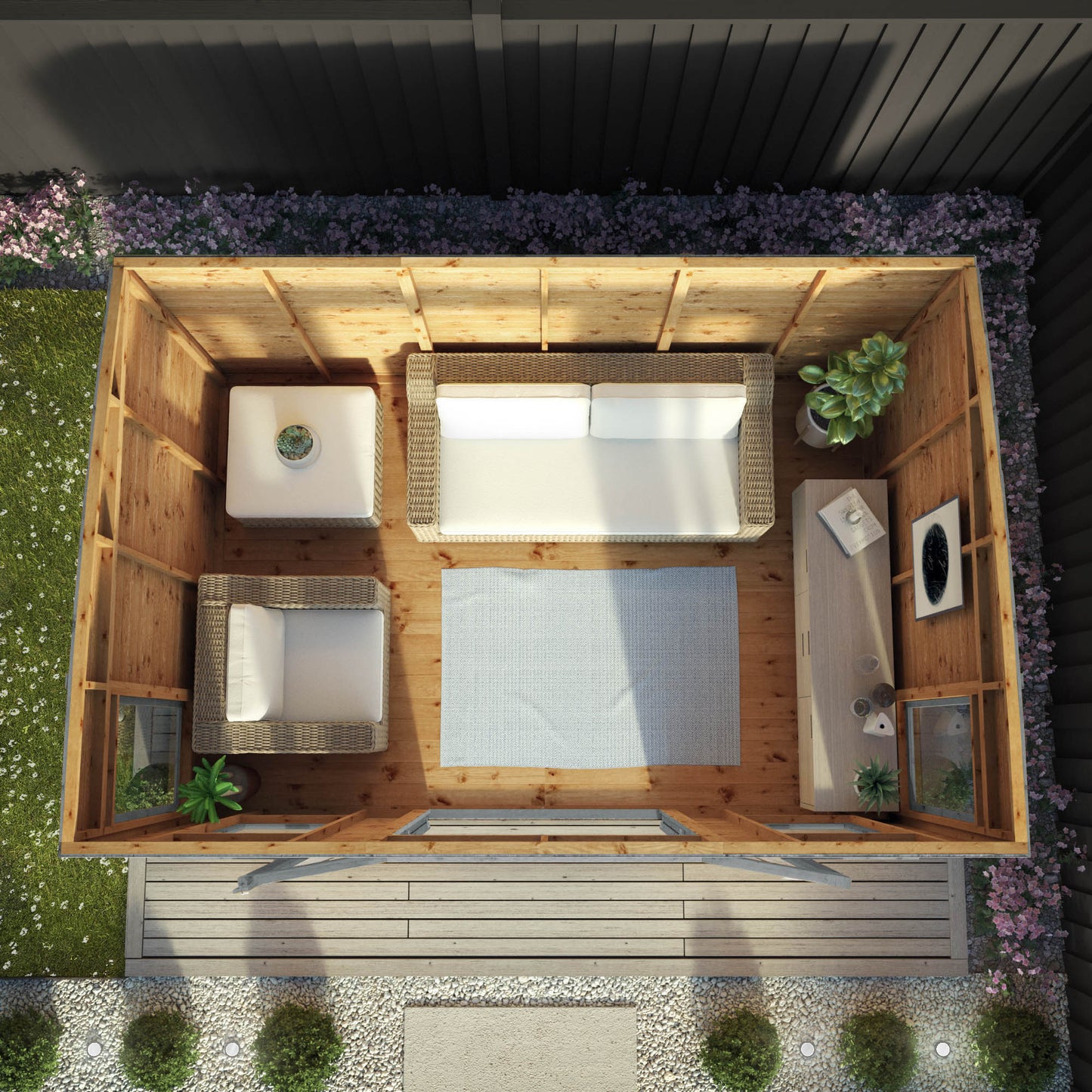 12 x 8 Ready Painted Helios Summerhouse