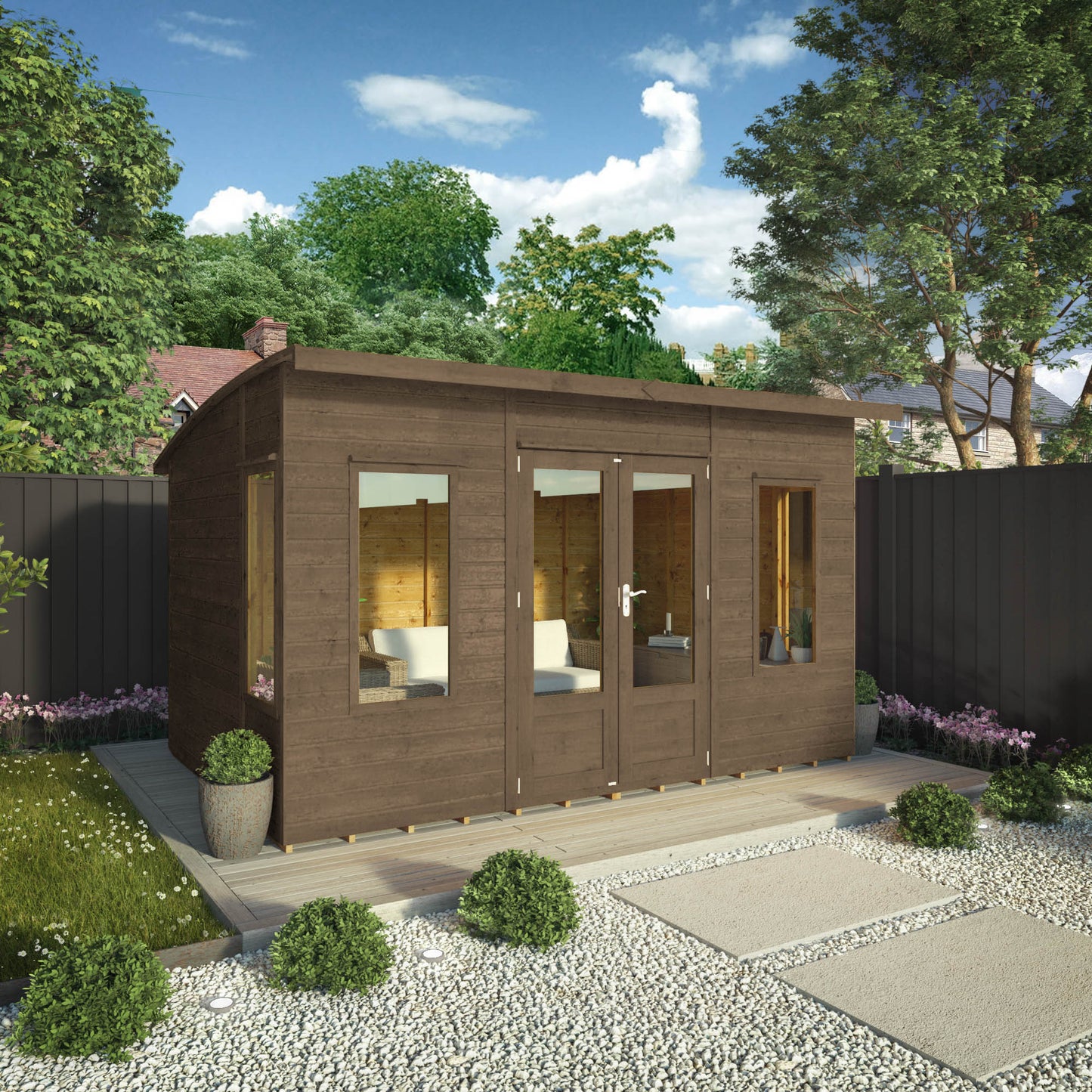 12 x 8 Ready Painted Helios Summerhouse