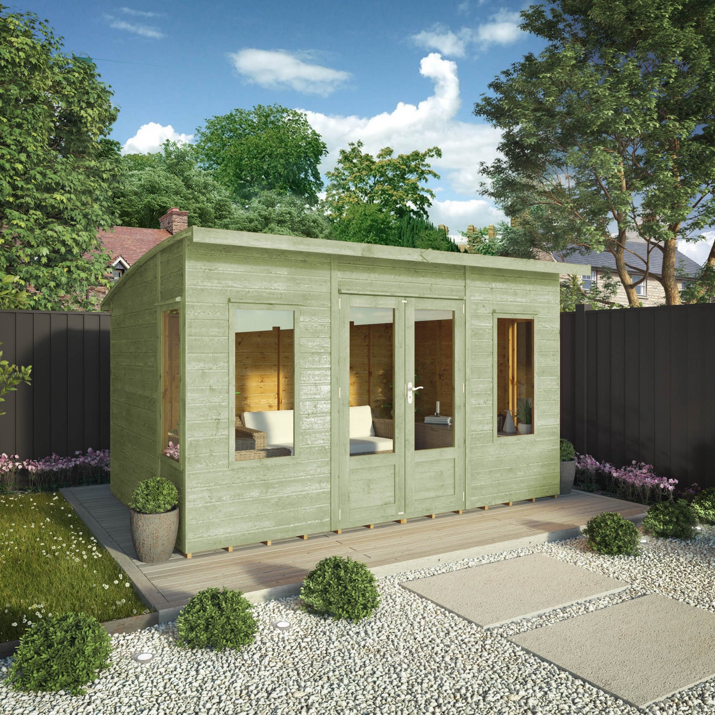 12 x 8 Ready Painted Helios Summerhouse