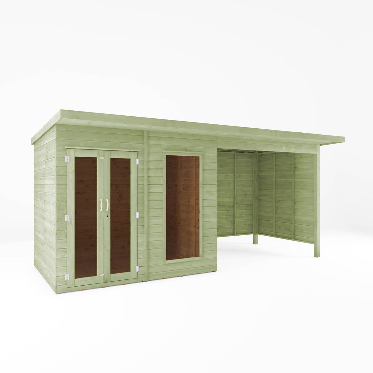 Refurbished Olive Tree 16 x 6 Maine Summerhouse with Patio Area