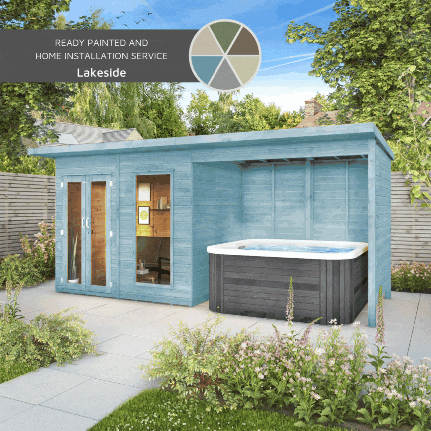 16 x 6 Maine Summerhouse with Patio Area