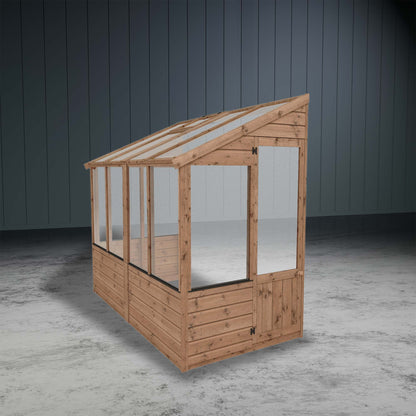 8 x 4 Evesham Lean-to Pent Wooden Greenhouse