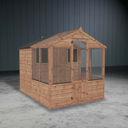 Shiplap Combi Greenhouse & Wooden Storage Shed