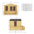 3.3m x 3.7m Log Cabin with Veranda
