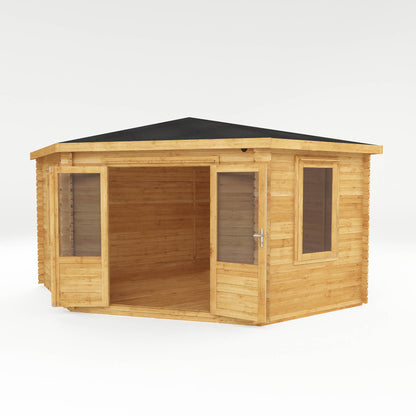 The 4m x 4m Goldcrest Corner Log Cabin