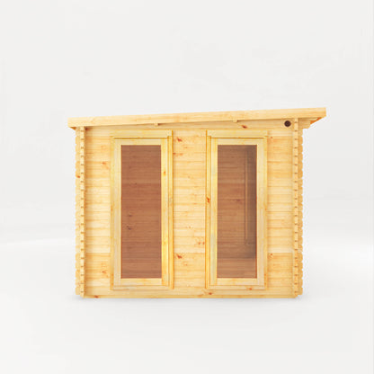 The 6 x 3m Wren Log Cabin with Patio Area