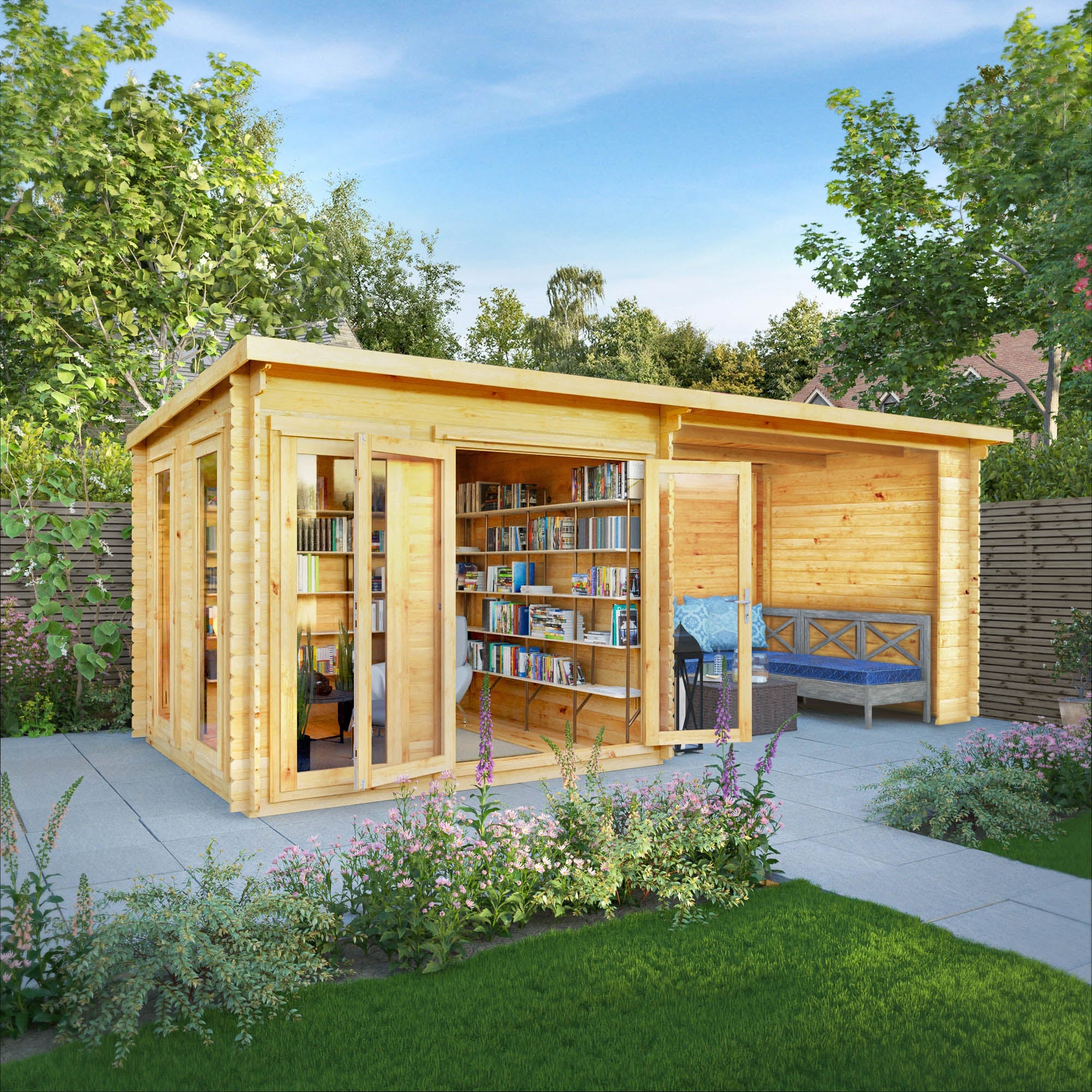 The Wren Log Cabin with Patio Area – Waltons