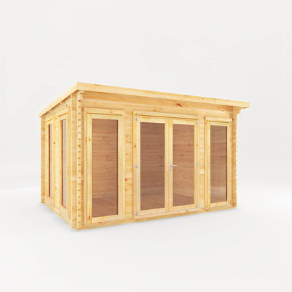 The 4m x 3m Wren Pent Log Cabin