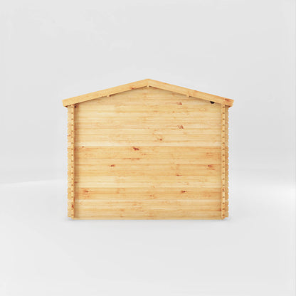 The 5.1m x 3m Dove Log Cabin with Side Shed