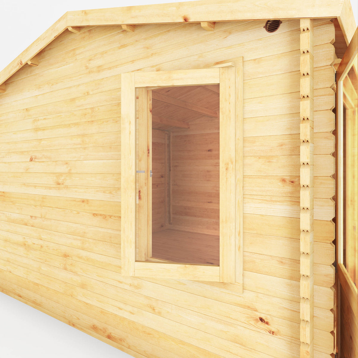 Refurbished 4m x 4m 34mm Robin Log Cabin
