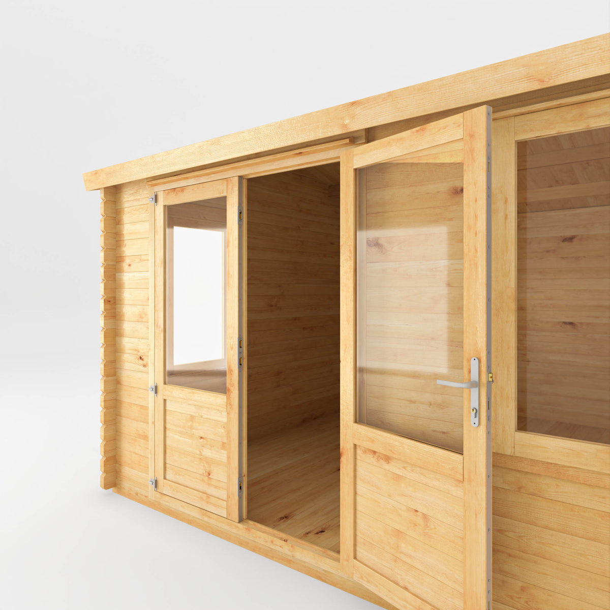 Refurbished 4m x 4m 34mm Robin Log Cabin