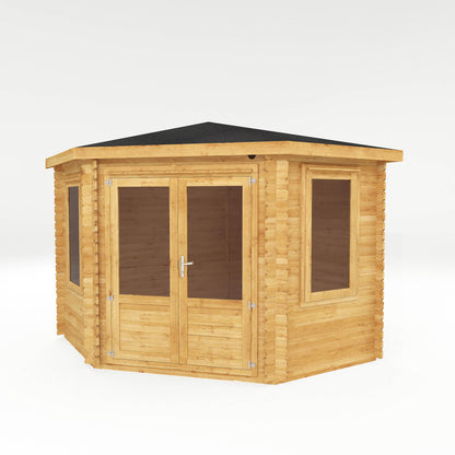 The Goldcrest 3m x 3m Corner Log Cabin