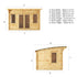 4m x 3m Helios Curved Roof Log Cabin
