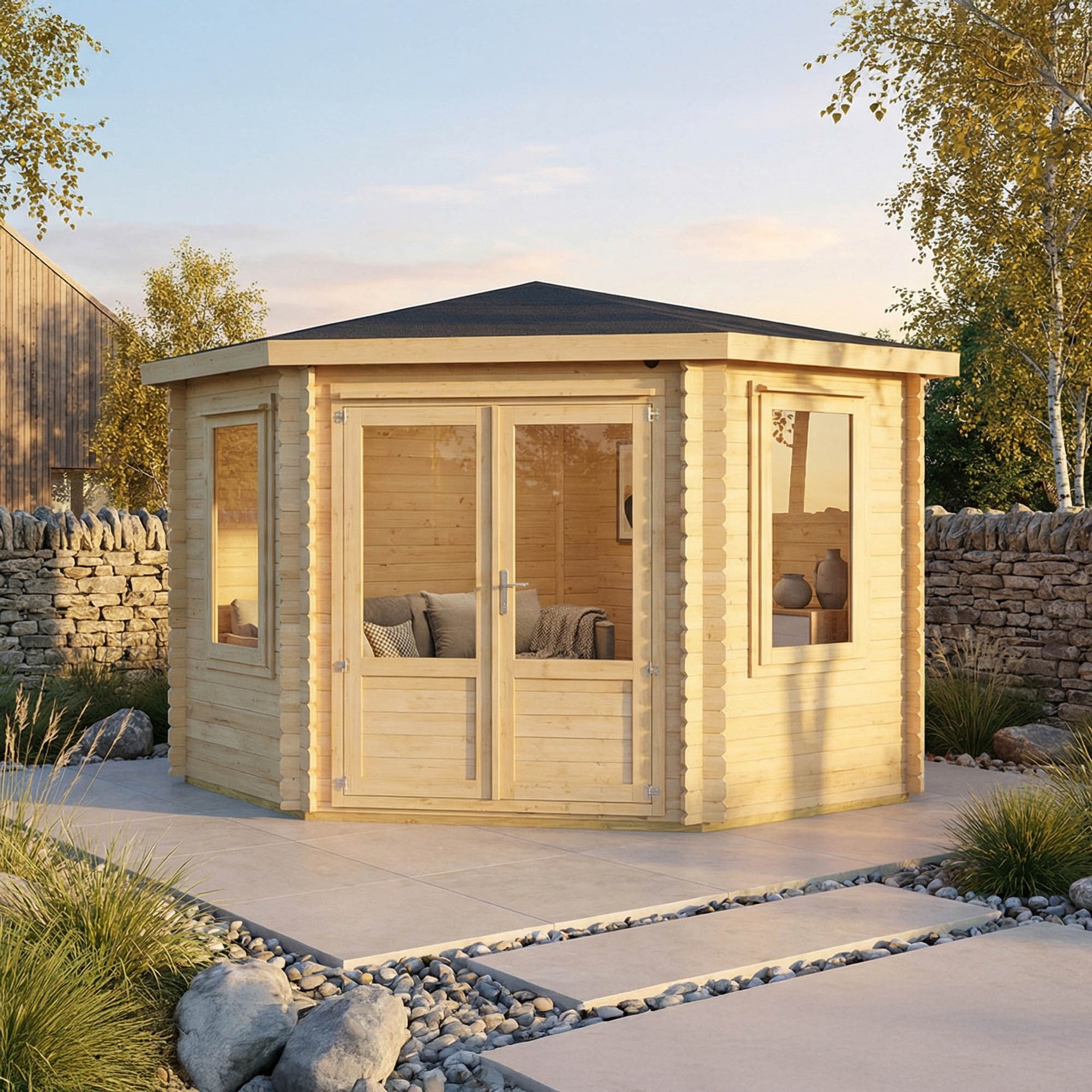 Goldcrest Corner Log Cabin
