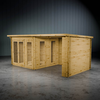 The Wren Log Cabin with Patio Area