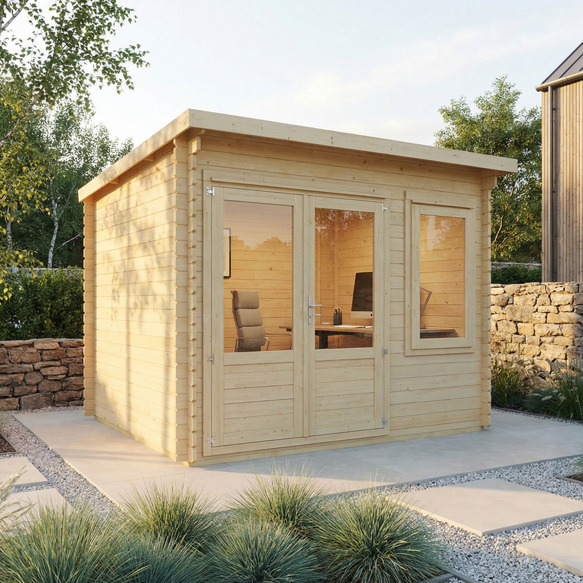 3m x 3m Cuckoo Log Cabin 28mm