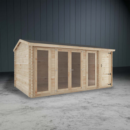 The Dove Log Cabin with Side Shed