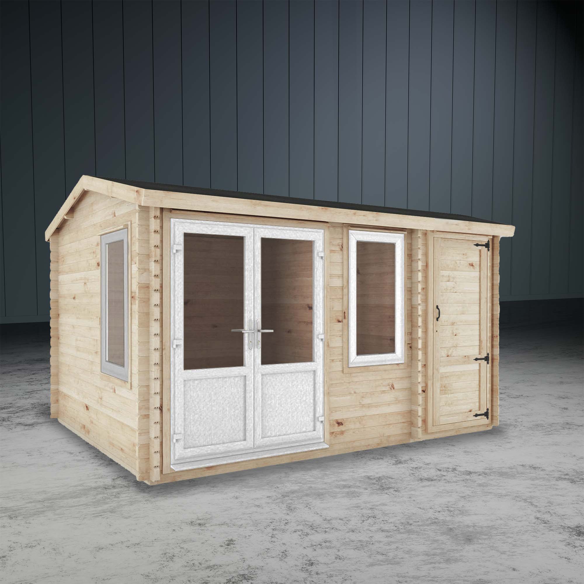 The Robin Log Cabin with Side Shed