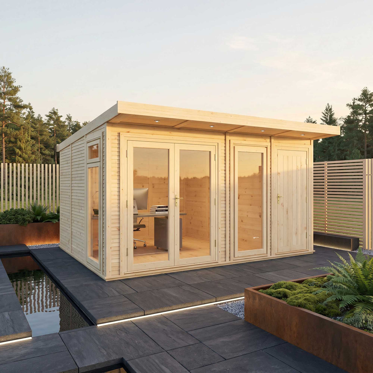 The Classic Insulated Garden Room with Side Shed