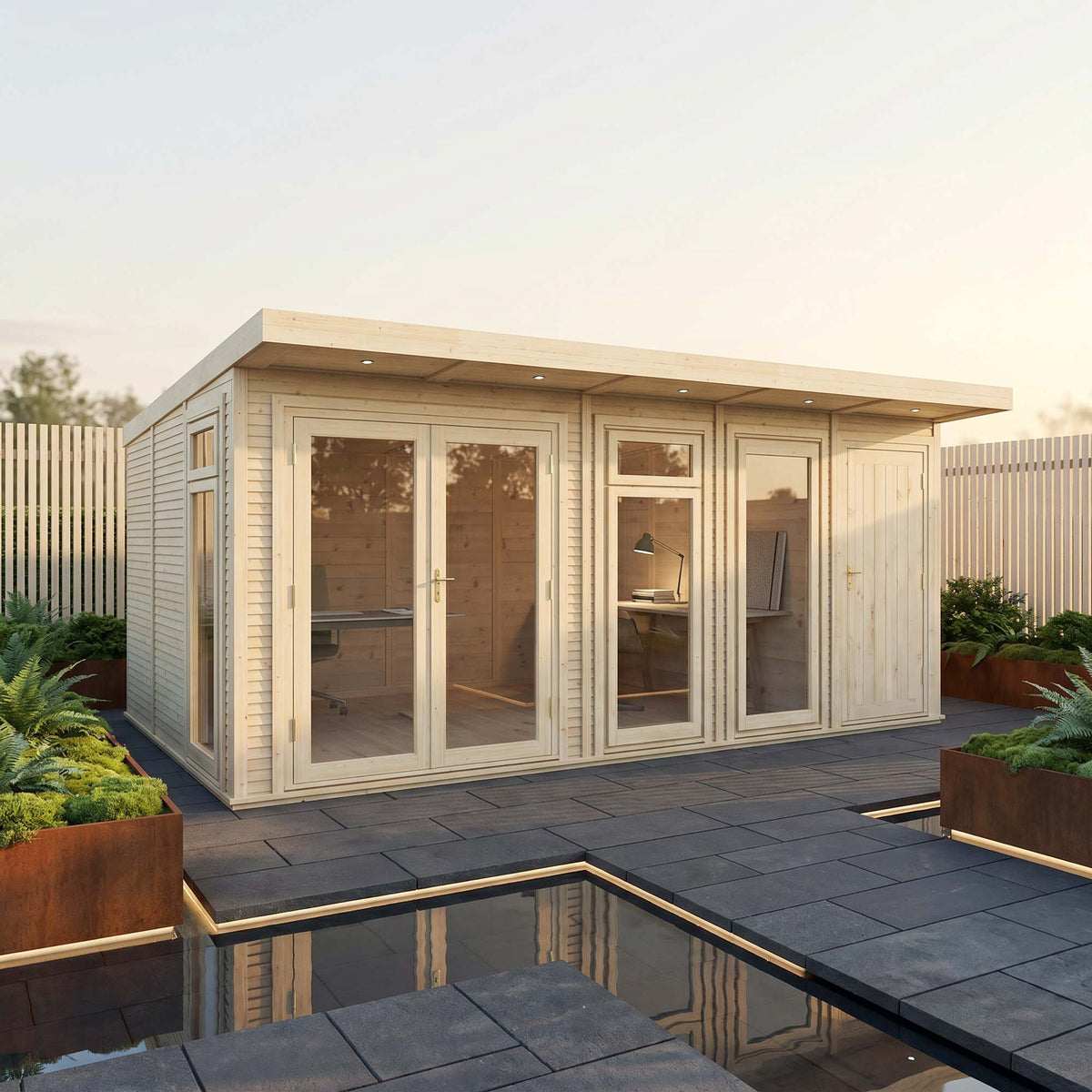 The Classic Insulated Garden Room with Side Shed