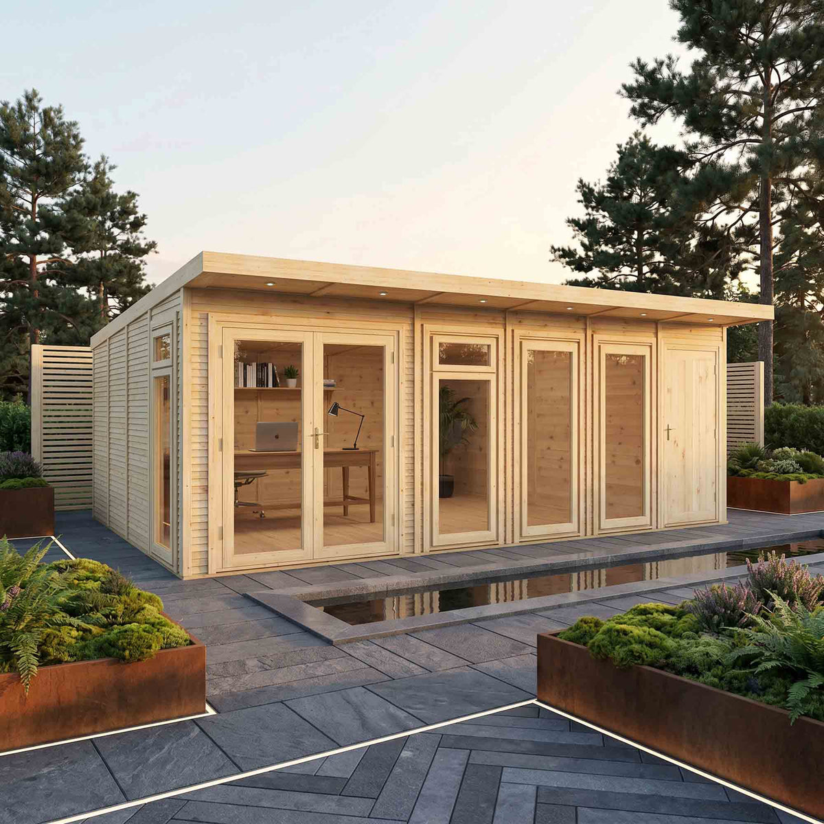 The Classic Insulated Garden Room with Side Shed