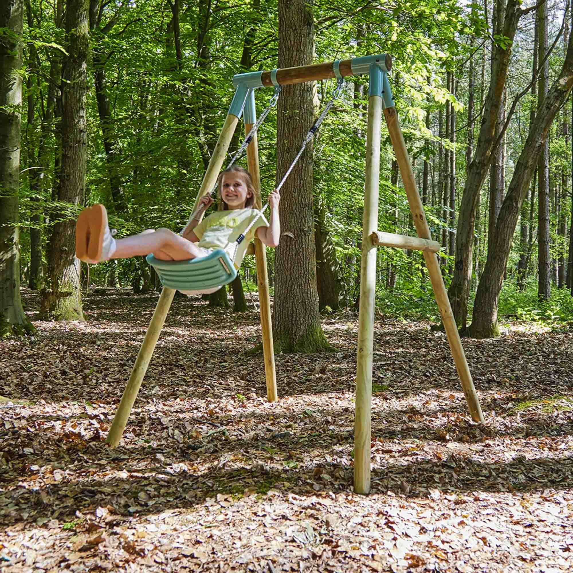 Single Wooden Swing - Evergreen I