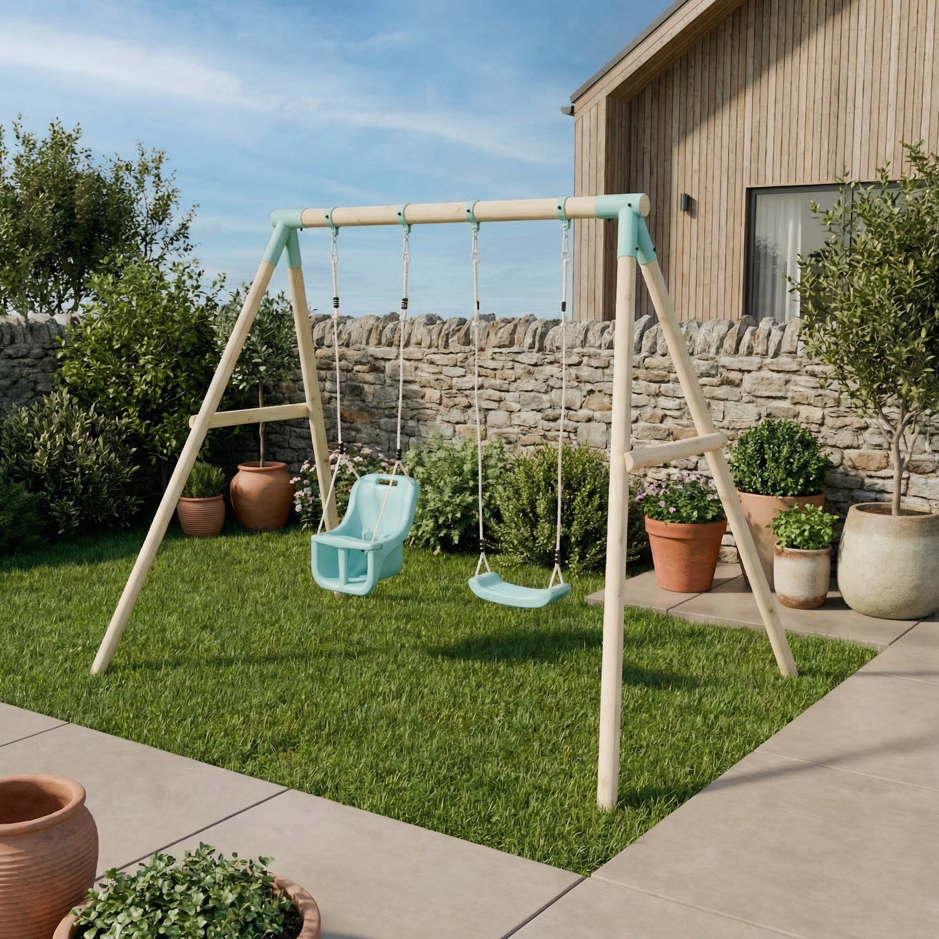 Double Swing Set Swing Wildwood II