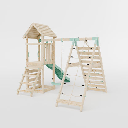Climbing Frame With Single Swing - Ivory Retreat I