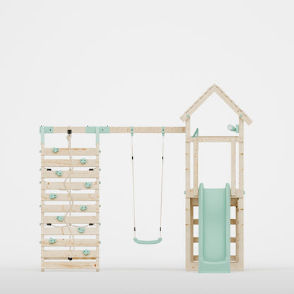 Climbing Frame With Single Swing - Ivory Retreat I