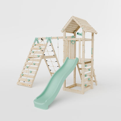 Climbing Frame With Single Swing - Ivory Retreat I