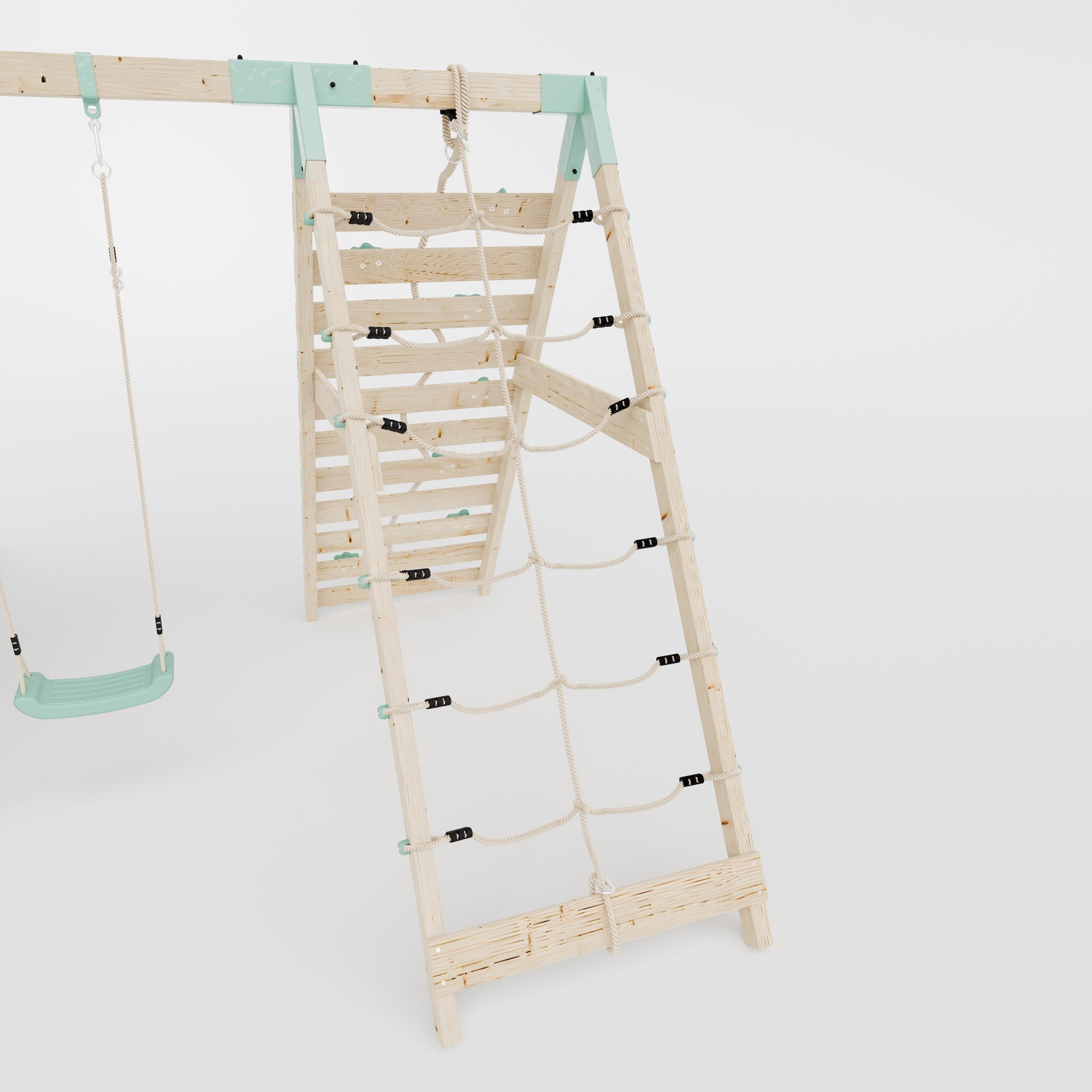 Climbing Frame With Single Swing - Ivory Retreat I