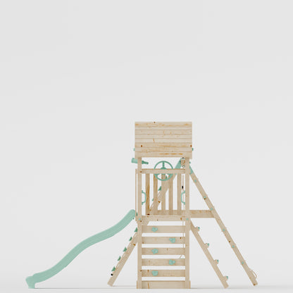Climbing Frame With Single Swing - Ivory Retreat I
