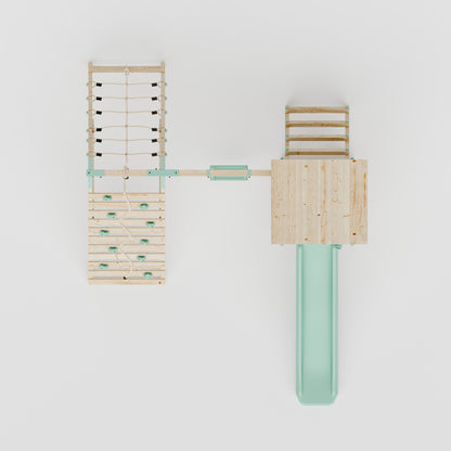 Climbing Frame With Single Swing - Ivory Retreat I