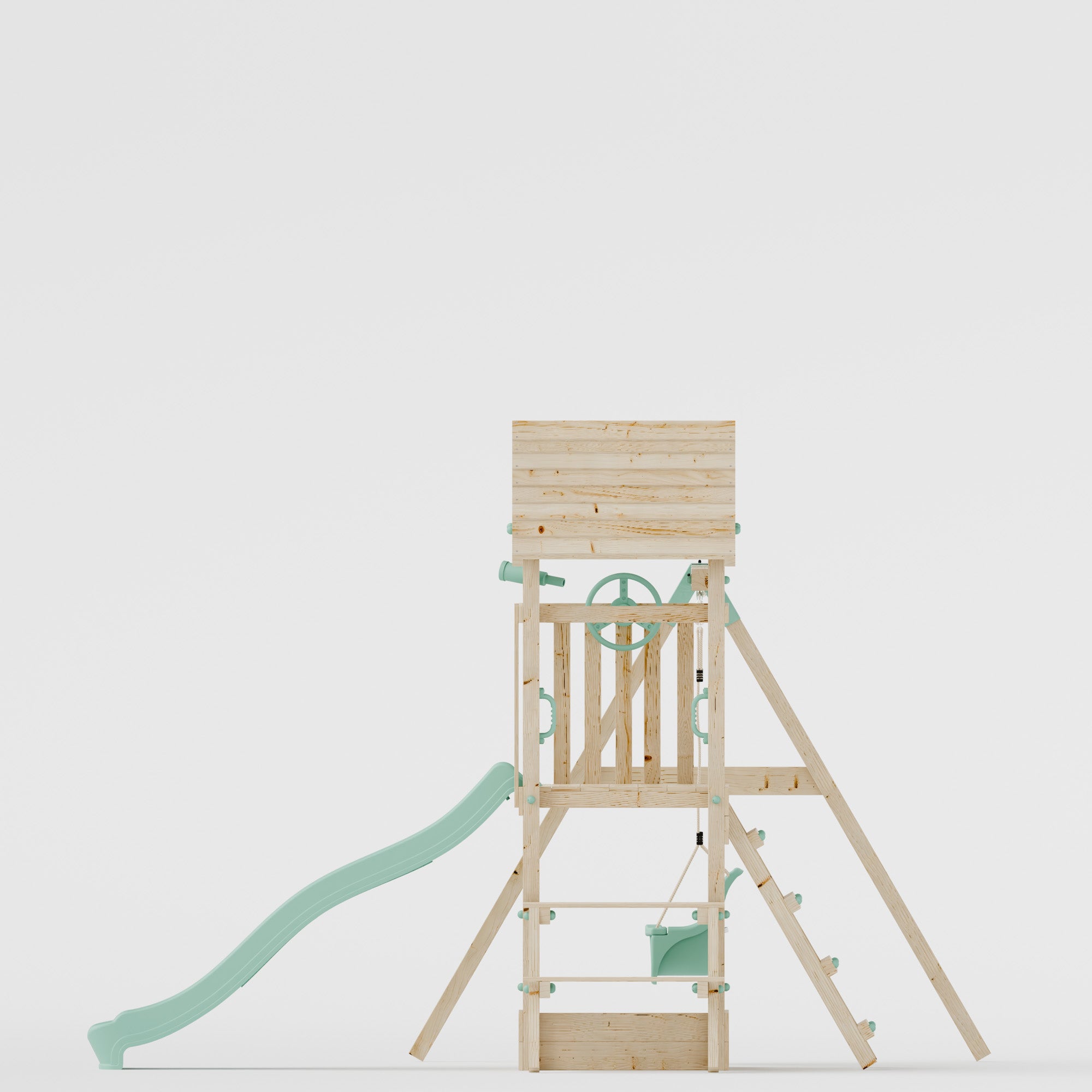 Climbing Frame With Single Swing & Picnic Table - Ivywood Retreat I