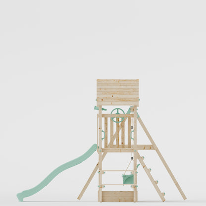 Climbing Frame With Single Swing & Picnic Table - Ivywood Retreat I