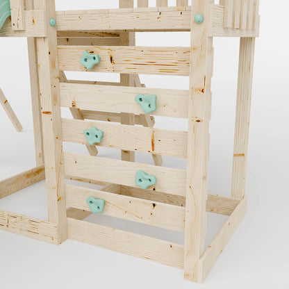 Extended Climbing Frame With Single Swing - Hawthorne Haven I