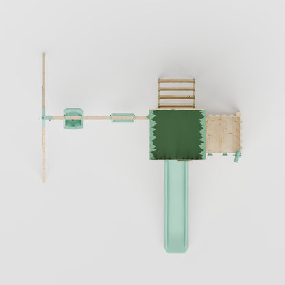 Extended Climbing Frame With Double Swing - Whispering Woods IV