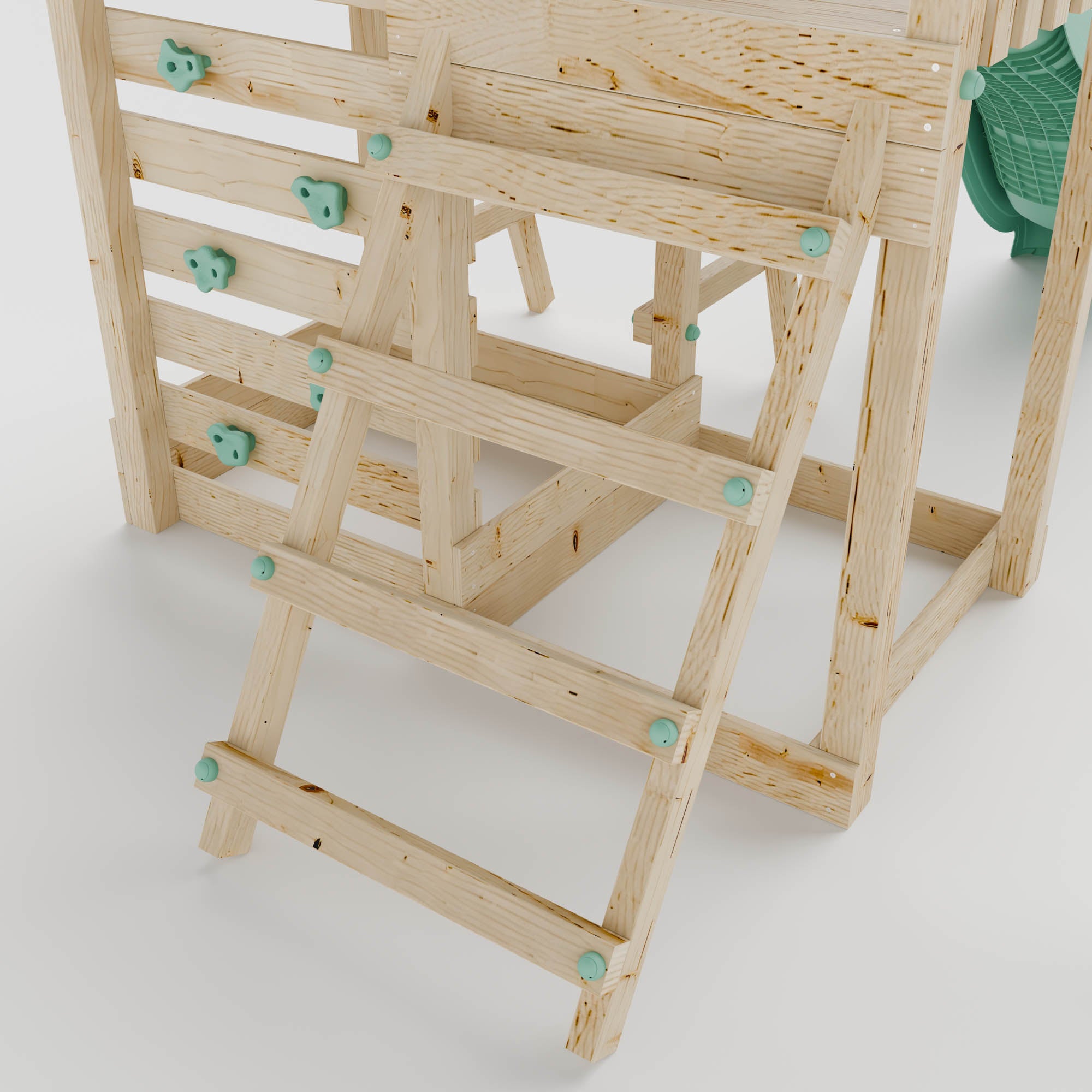 Extended Climbing Frame With Single Swing & Picnic Table - Fernshade Retreat I