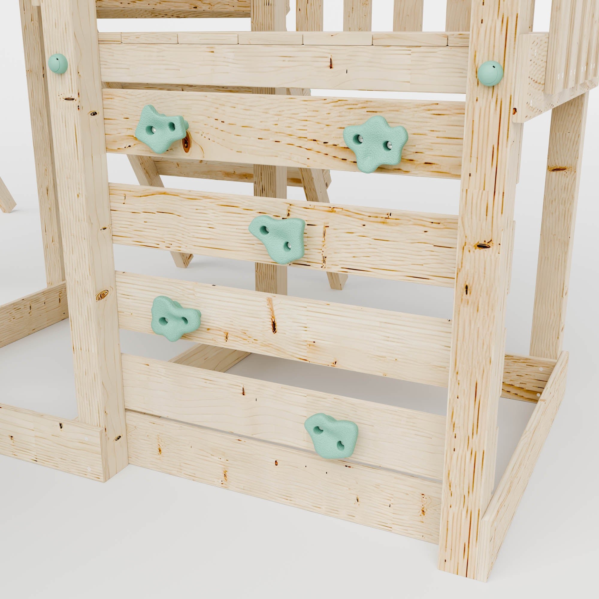 Climbing Frame & Step Up With Single Swing - Redwood Rise I