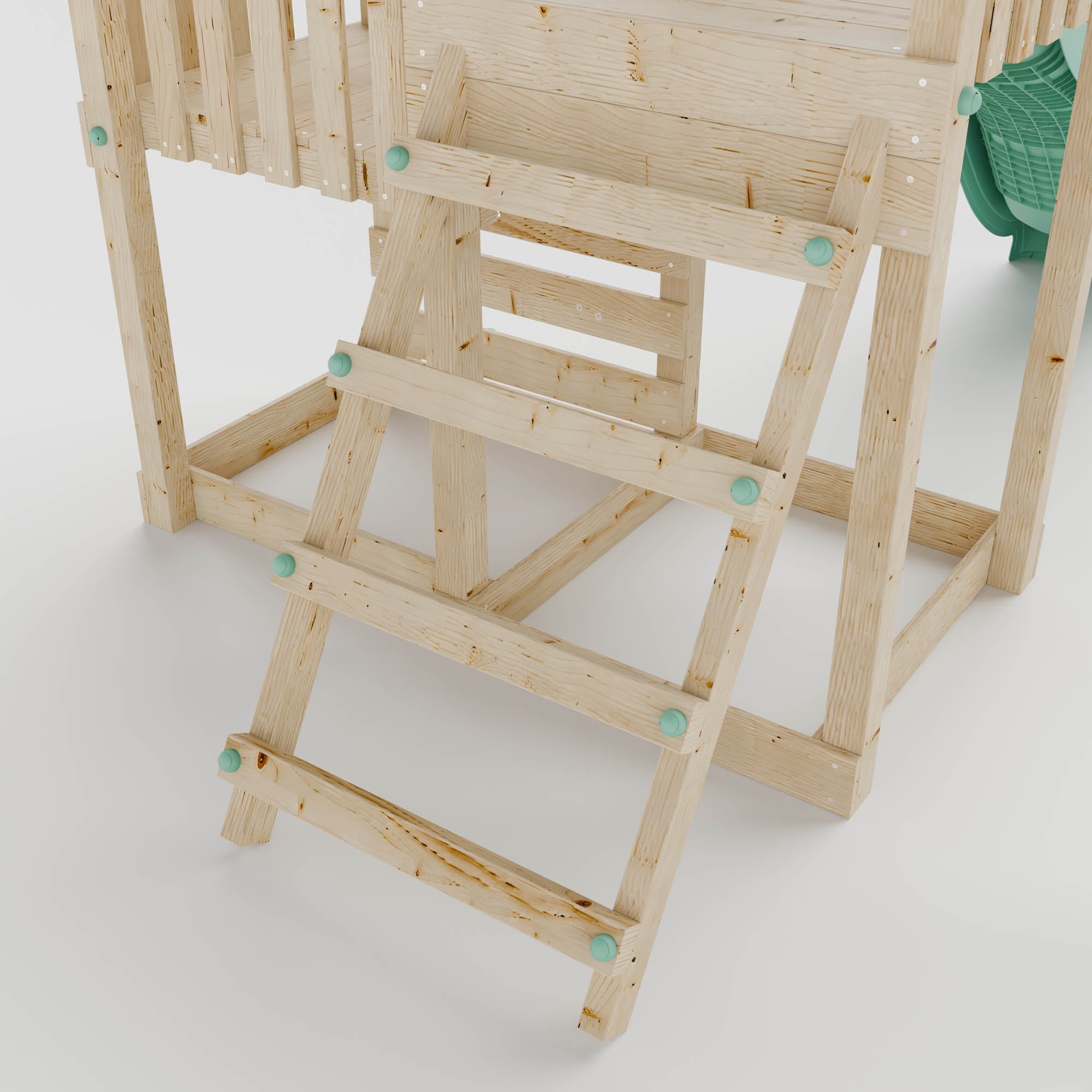 Climbing Frame & Step Up With Single Swing - Redwood Rise I