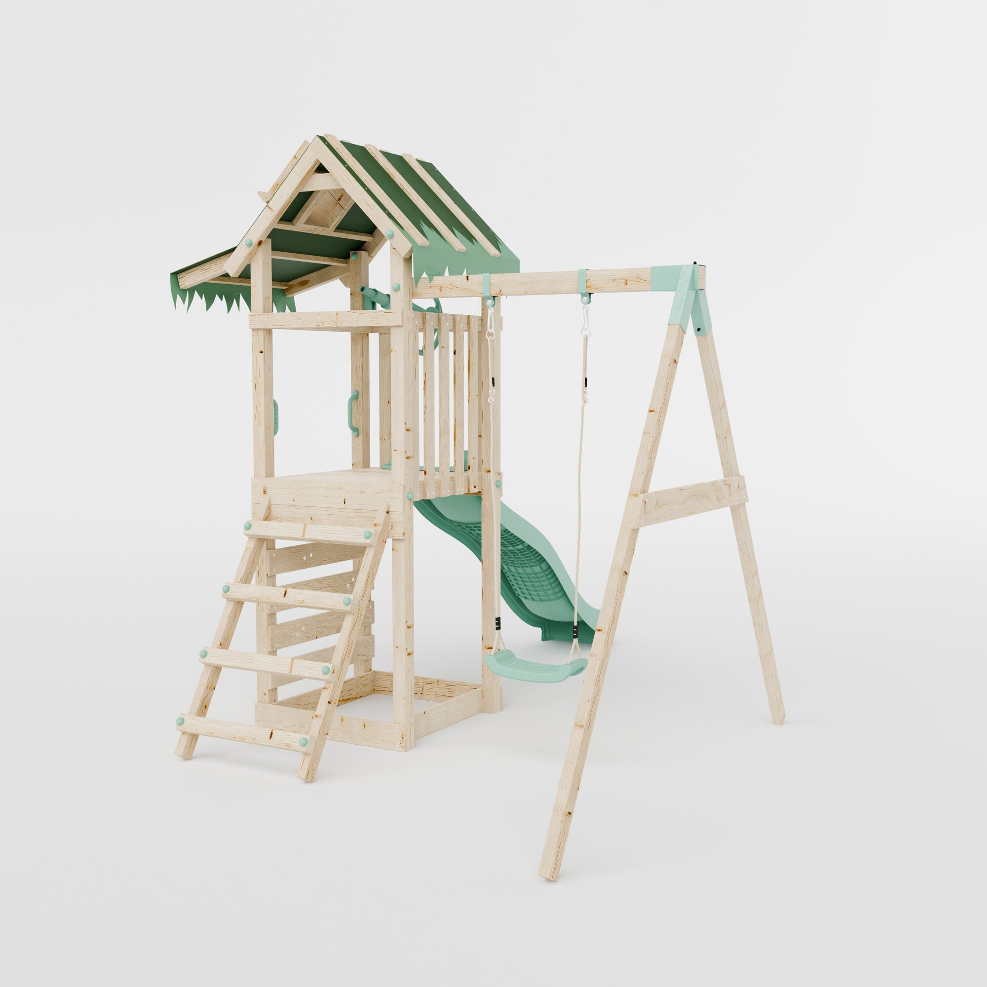 Climbing Frame With Single Swing - Eldertree Forest I