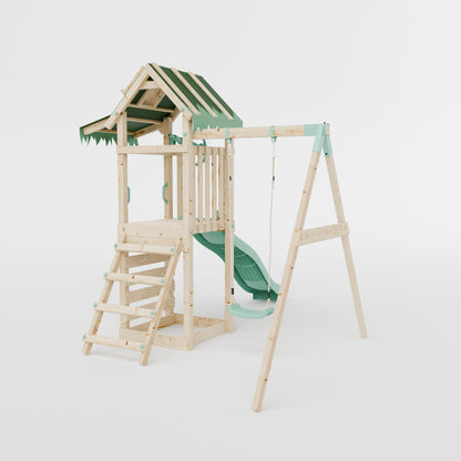 Climbing Frame With Single Swing - Eldertree Forest I