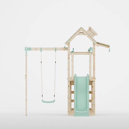 Climbing Frame With Single Swing - Eldertree Forest I