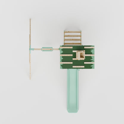 Climbing Frame With Single Swing - Eldertree Forest I