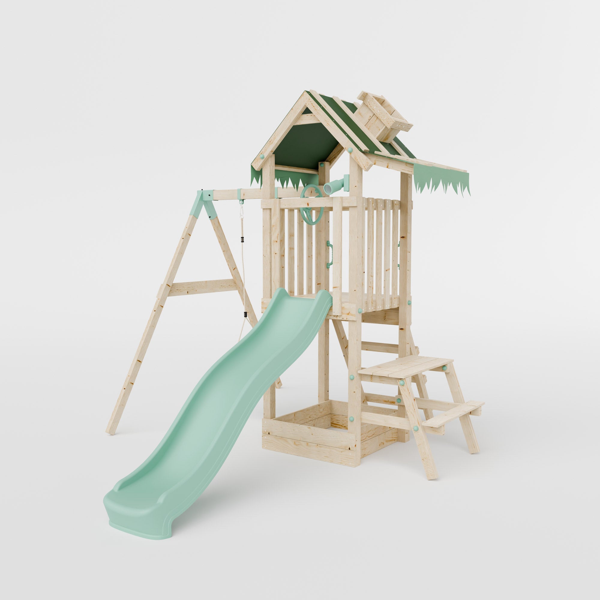 Climbing Frame With Single Swing - Eldertree Forest II