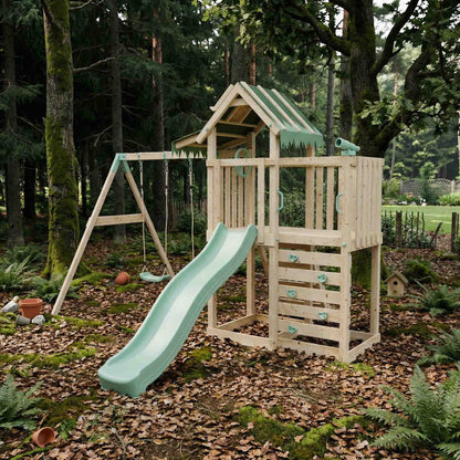 Extended Climbing Frame With Double Swing - Squirrel’s Nest III