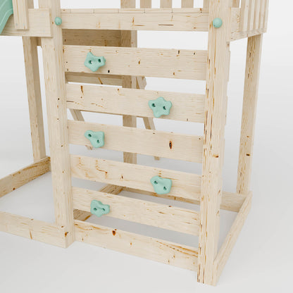 Extended Climbing Frame With Double Swing - Squirrel’s Nest III