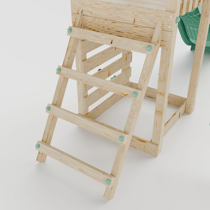 Climbing Frame With Single Swing & Climbing Wall - Willow Way V