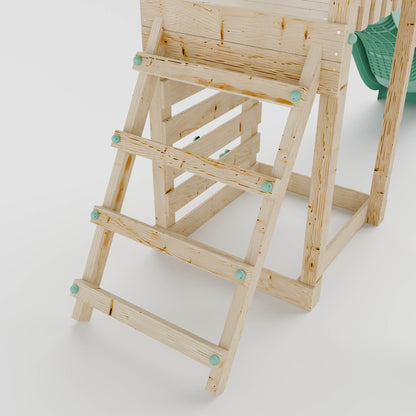 Climbing Frame With Double Swing & Climbing Wall - Willow Way VIII