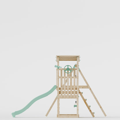 Climbing Frame With Step Up & Single Swing - Willow Way IV